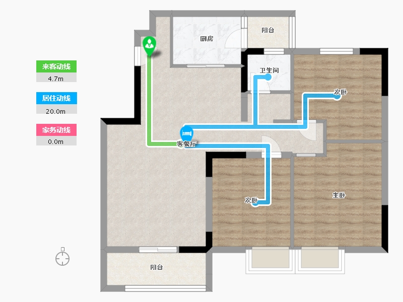 四川省-达州市-中鼎・白沙新城-89.99-户型库-动静线