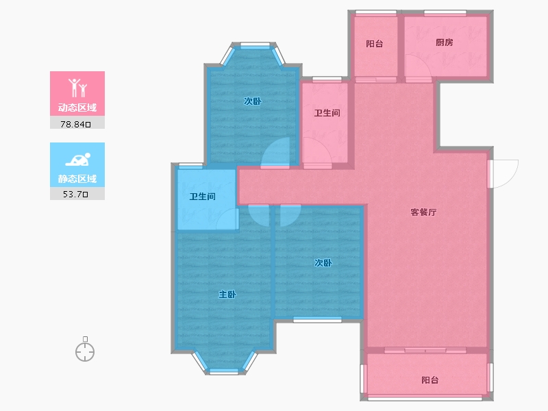 福建省-福州市-东方名城-120.00-户型库-动静分区