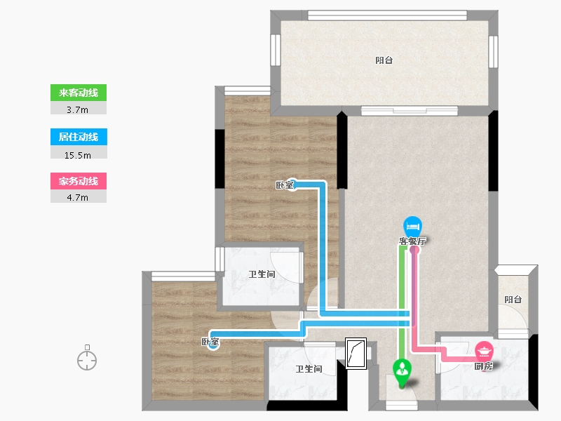 广东省-惠州市-龙城一号-64.89-户型库-动静线