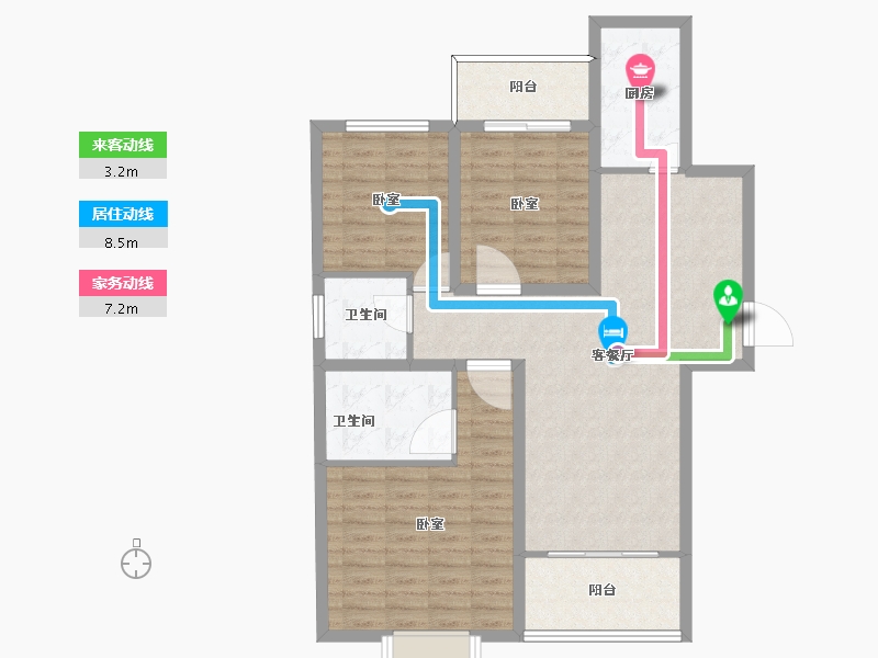 河南省-新乡市-华地东城-98.99-户型库-动静线