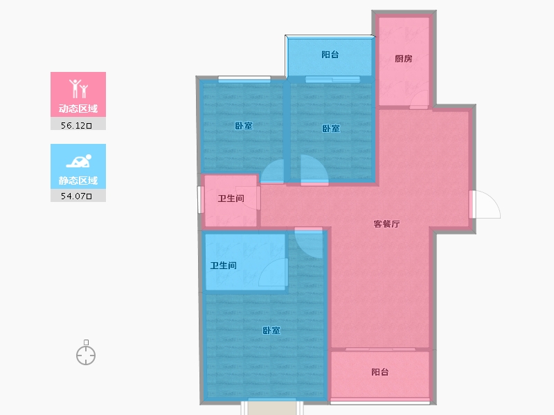 河南省-新乡市-华地东城-98.99-户型库-动静分区