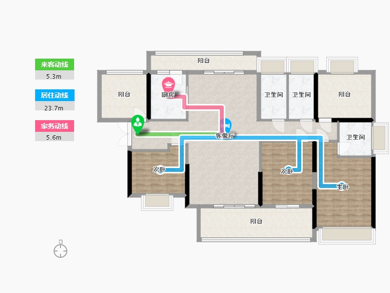 广东省-云浮市-御龙山水-144.91-户型库-动静线