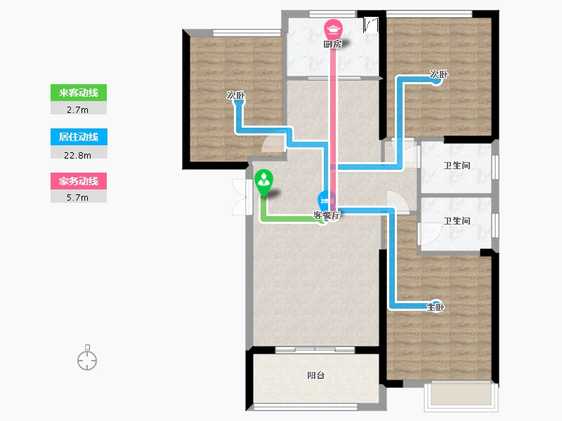 山东省-菏泽市-中央檀府-109.00-户型库-动静线