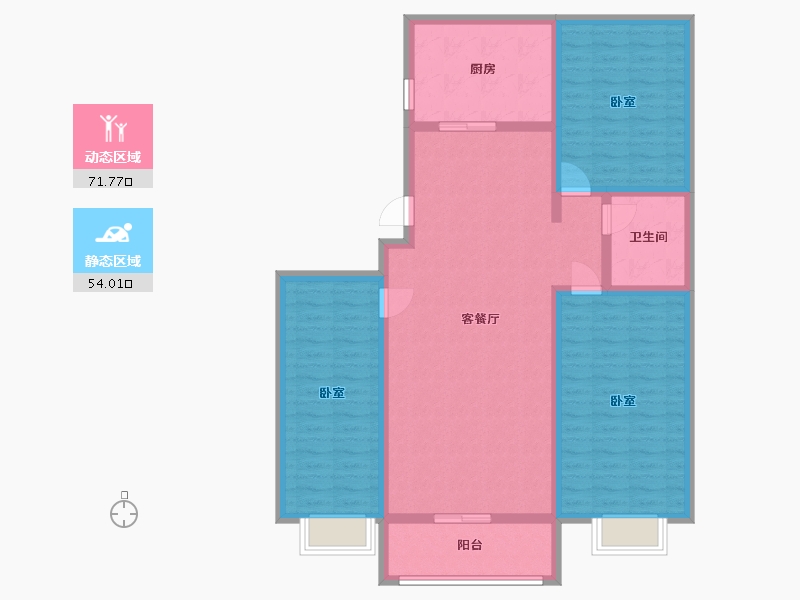 甘肃省-定西市-建新广场商住综合楼-113.24-户型库-动静分区