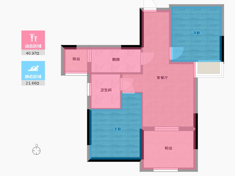 广东省-东莞市-宇丰名苑-55.21-户型库-动静分区