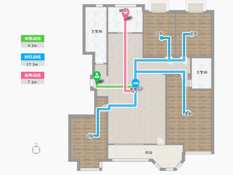 山东省-临沂市-水榭华庭-151.80-户型库-动静线