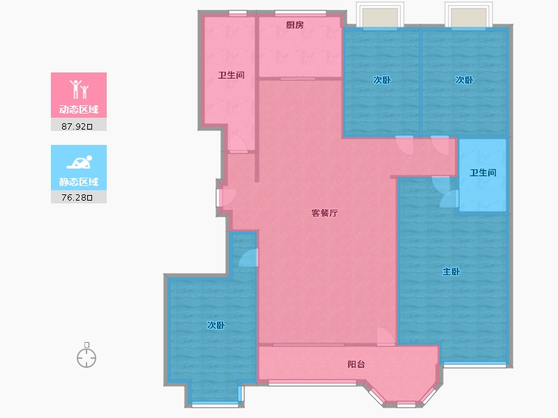 山东省-临沂市-水榭华庭-151.80-户型库-动静分区