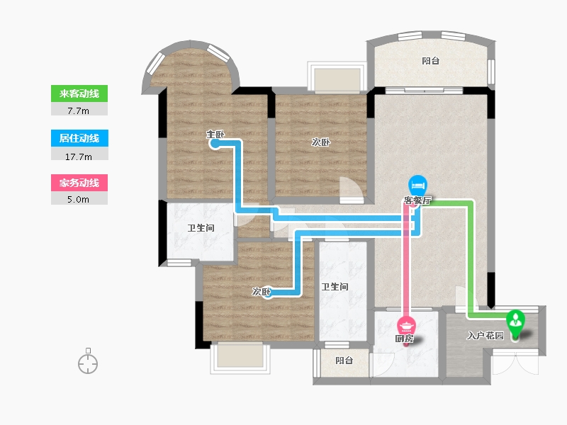 广东省-清远市-天湖郦都-98.70-户型库-动静线