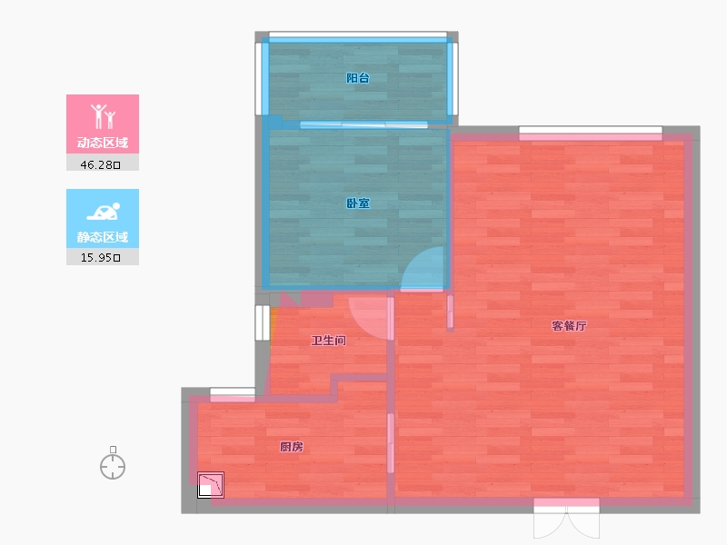 湖南省-长沙市-高峰璟麟府-46.20-户型库-动静分区