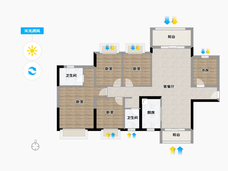 广西壮族自治区-玉林市-桃李春风-117.00-户型库-采光通风