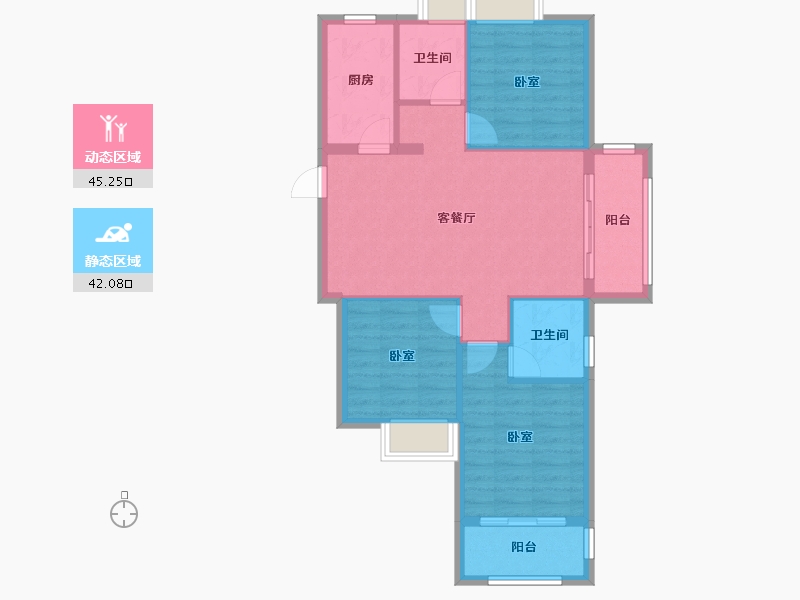 福建省-宁德市-东湖-78.97-户型库-动静分区