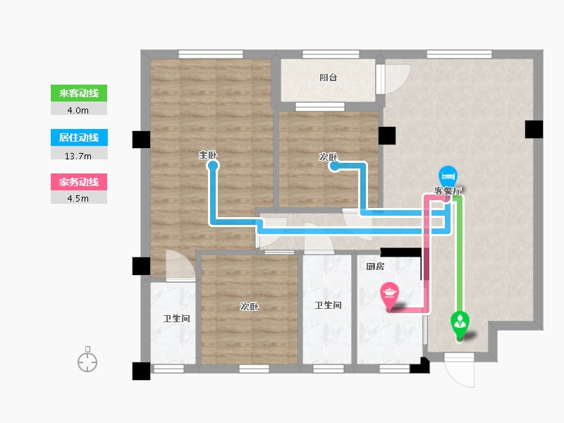 广东省-河源市-阳光波尔登-77.09-户型库-动静线