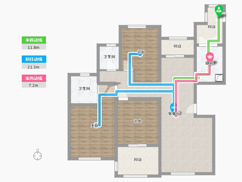 江苏省-无锡市-西上海华府天地-121.58-户型库-动静线