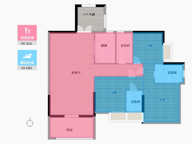 广东省-清远市-天湖郦都-112.80-户型库-动静分区