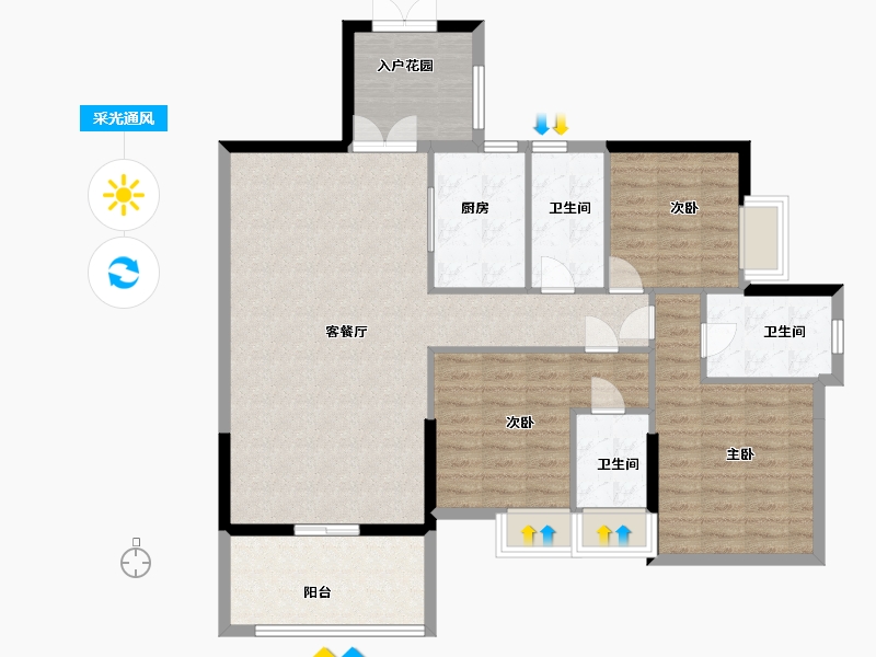 广东省-清远市-天湖郦都-112.80-户型库-采光通风