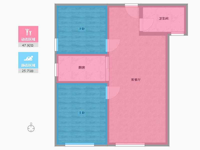 河南省-郑州市-金盛国际商贸城-66.00-户型库-动静分区