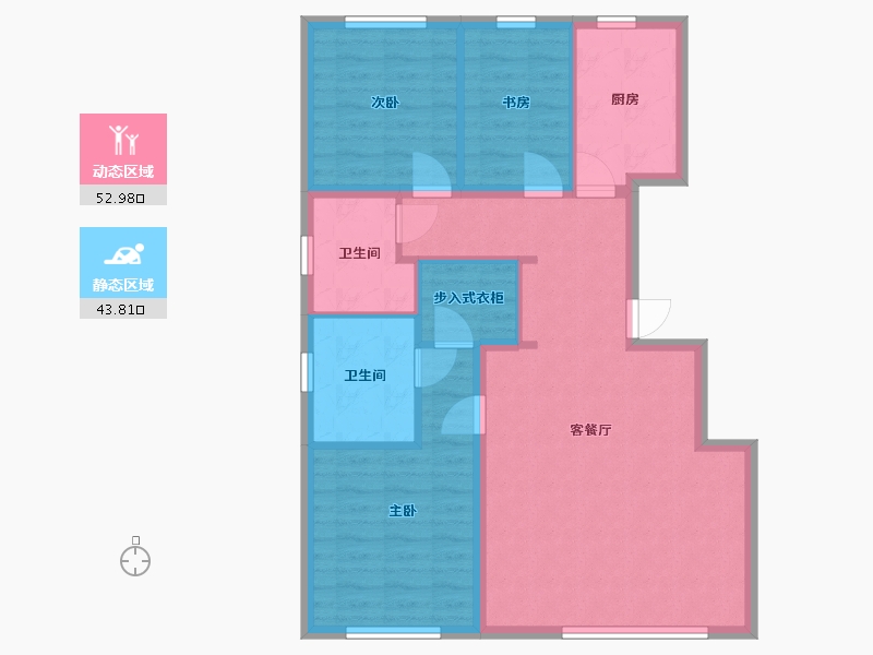 北京-北京市-京投发展岚山悦府-87.10-户型库-动静分区