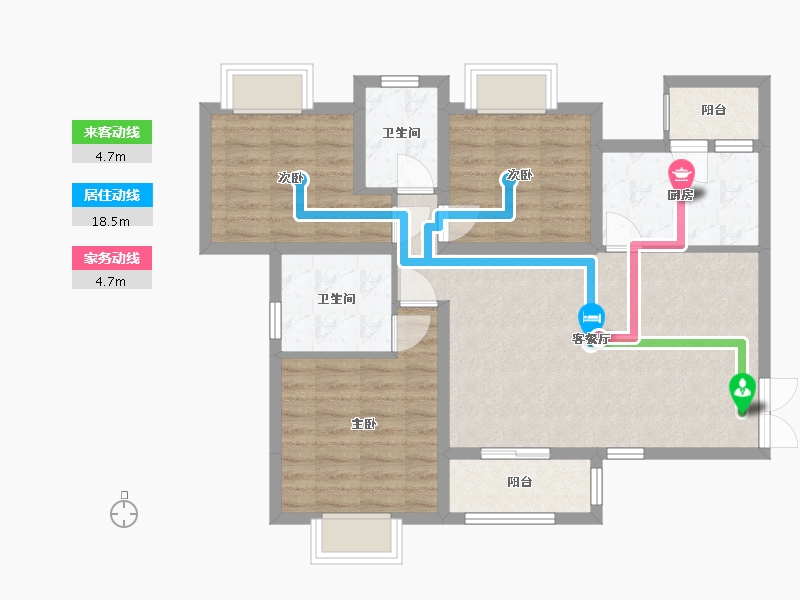 四川省-遂宁市-育才·天骄府-82.68-户型库-动静线