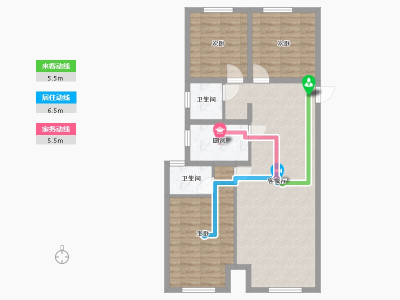 陕西省-榆林市-丰锦园-80.56-户型库-动静线