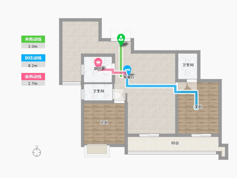 河南省-洛阳市-泉舜财富中心-94.00-户型库-动静线