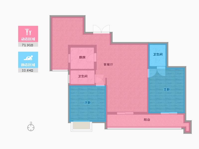 河南省-洛阳市-泉舜财富中心-94.00-户型库-动静分区