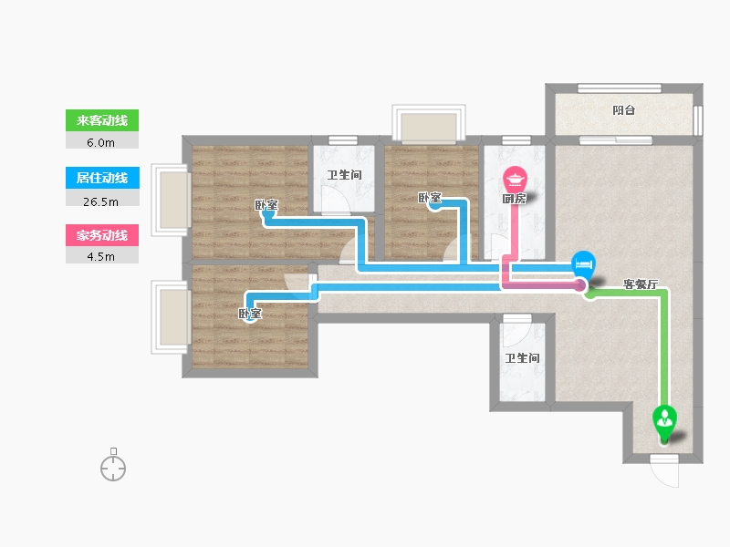 海南省-海口市-海信华庭-82.64-户型库-动静线