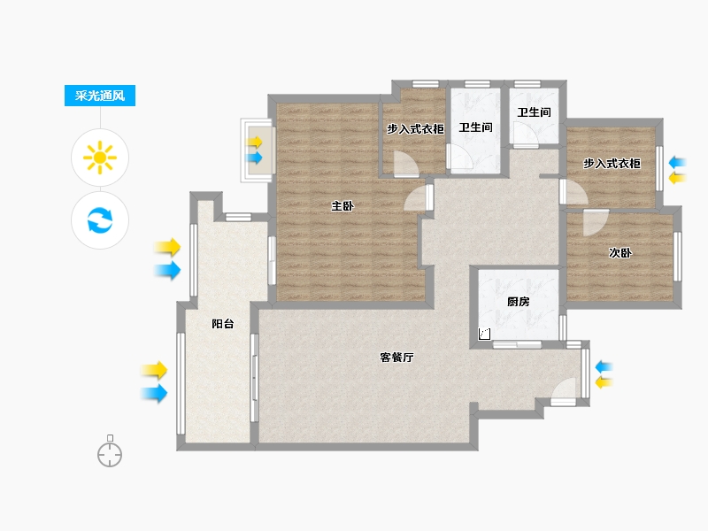 湖北省-宜昌市-智禧湾-120.56-户型库-采光通风