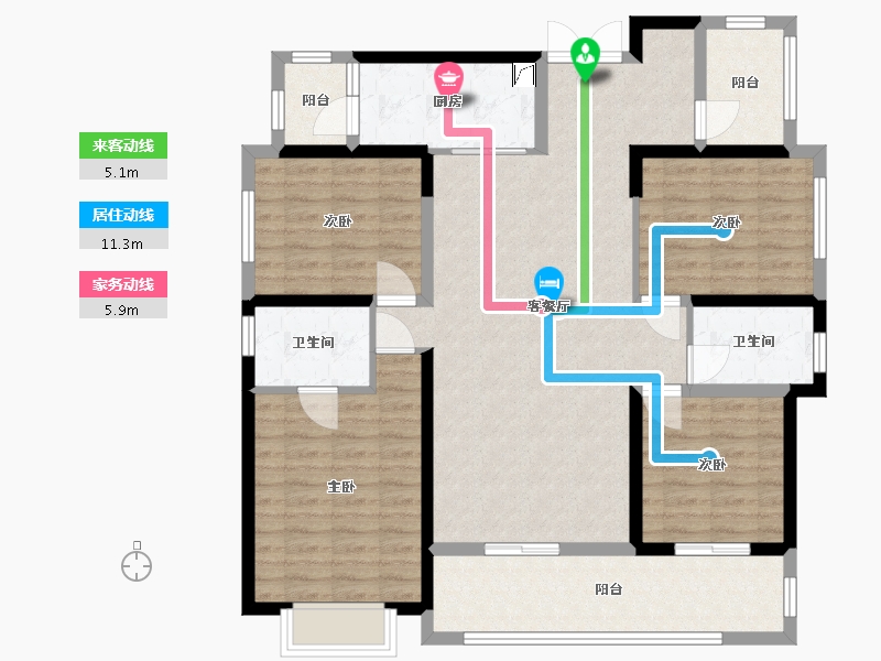 广东省-惠州市-中洲华昕府-114.78-户型库-动静线