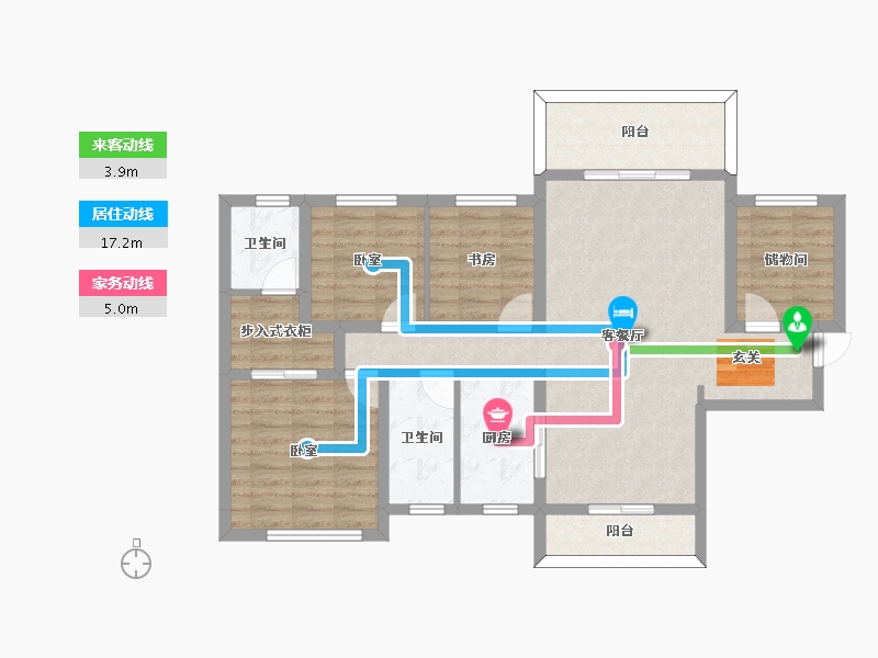 广东省-潮州市-阳光禧园-96.15-户型库-动静线