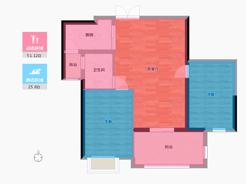 广东省-湛江市-南山壹号-69.12-户型库-动静分区