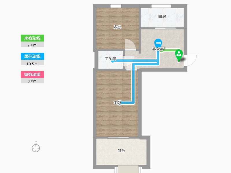 陕西省-西安市-交大口腔医院家属院-47.84-户型库-动静线