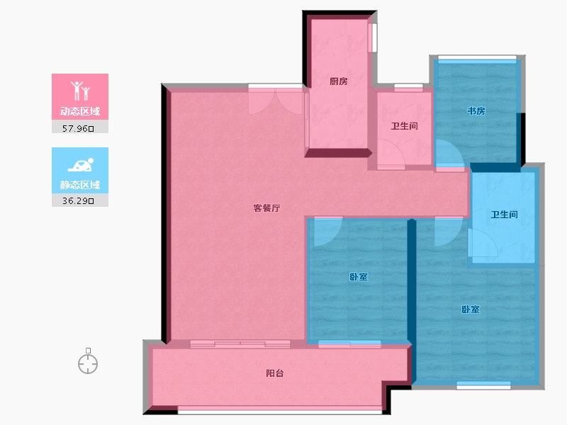 广东省-湛江市-南山壹号-84.93-户型库-动静分区