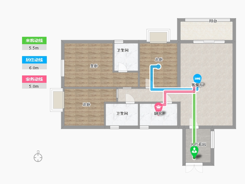 云南省-昆明市-国福现代城-89.70-户型库-动静线