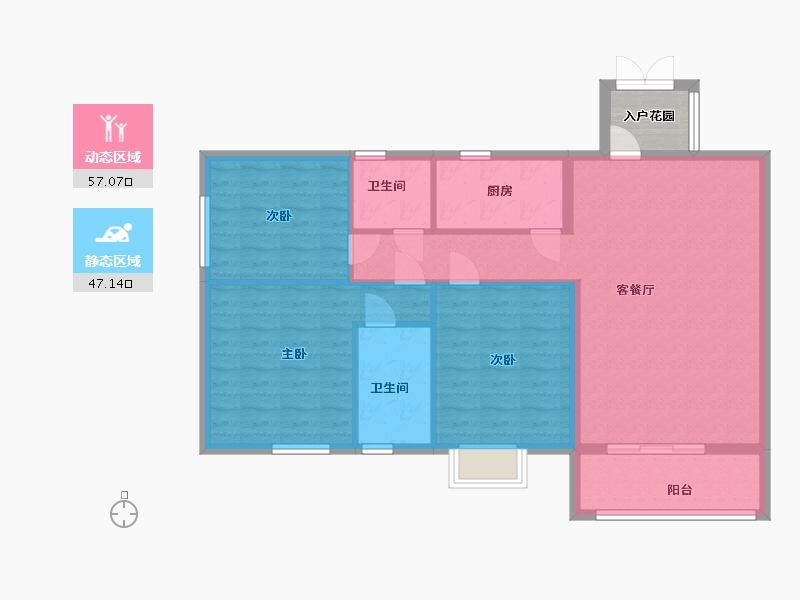 云南省-昆明市-国福现代城-97.70-户型库-动静分区