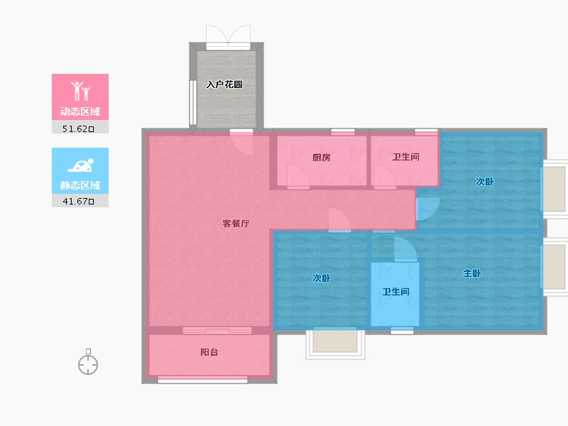 云南省-昆明市-国福现代城-89.71-户型库-动静分区