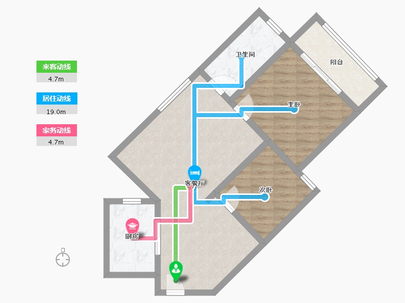 陕西省-咸阳市-大秦御港城-70.65-户型库-动静线