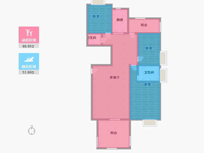 广东省-汕头市-中信华庭-127.70-户型库-动静分区