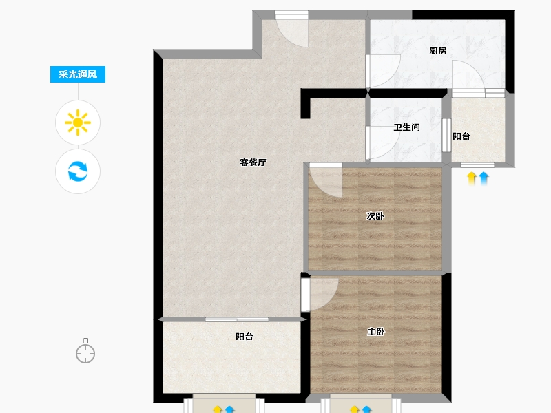 河南省-焦作市-万隆·清水湾-76.00-户型库-采光通风