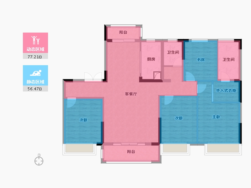 河南省-商丘市-珍宝岛-119.62-户型库-动静分区