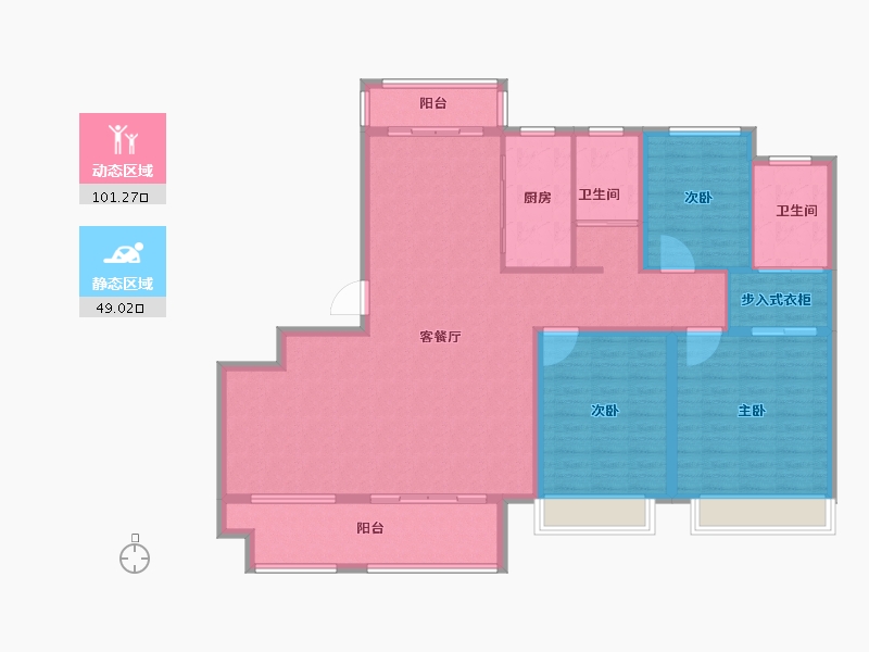 山东省-泰安市-尚德公馆-137.00-户型库-动静分区