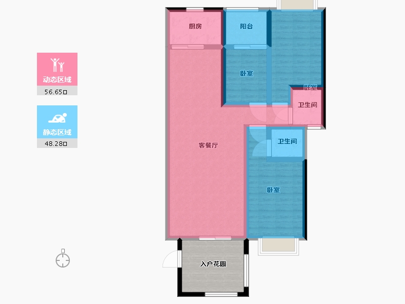 广东省-汕头市-中信华庭-104.01-户型库-动静分区