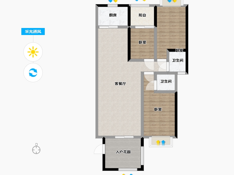 广东省-汕头市-中信华庭-104.01-户型库-采光通风