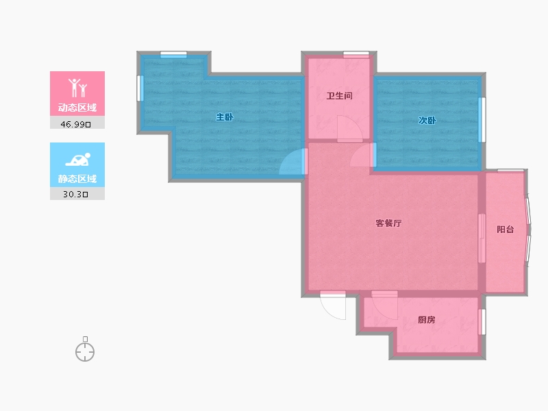 甘肃省-天水市-山水新城-68.99-户型库-动静分区