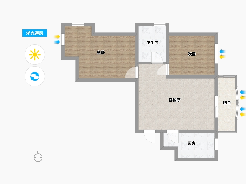 甘肃省-天水市-山水新城-68.99-户型库-采光通风