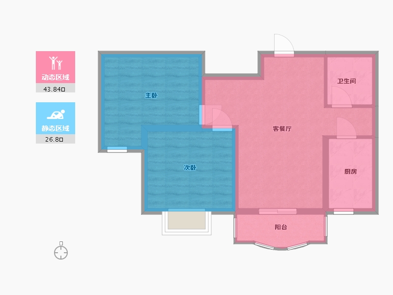 甘肃省-天水市-山水新城-63.00-户型库-动静分区