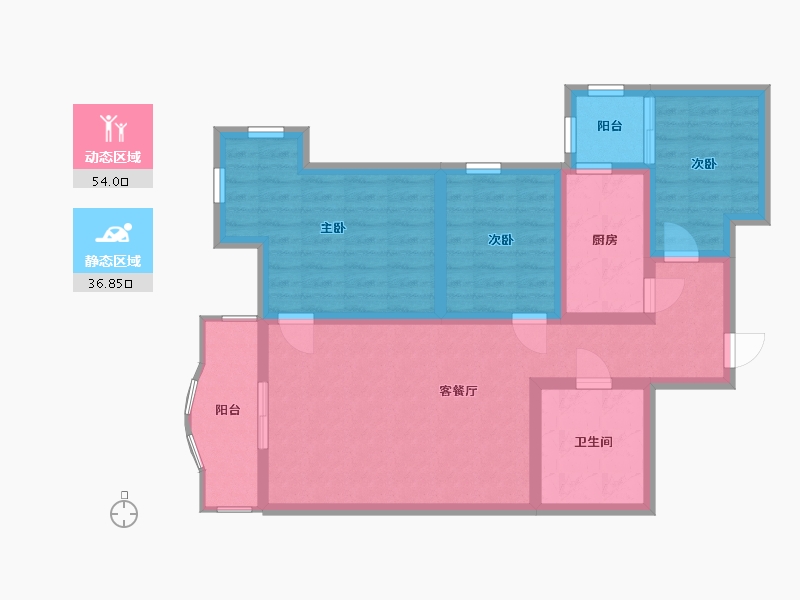 甘肃省-天水市-山水新城-80.00-户型库-动静分区