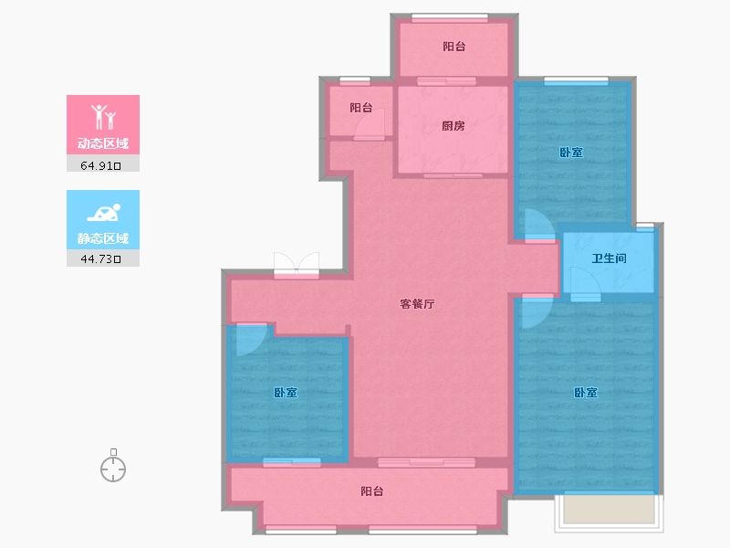 河南省-洛阳市-瑞江花缇香域-98.18-户型库-动静分区