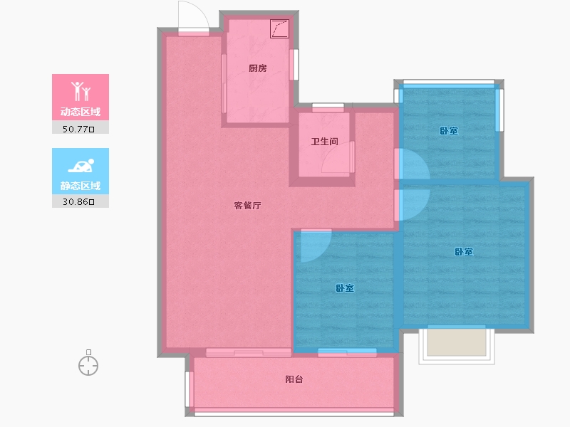 安徽省-合肥市-和悦风华-73.00-户型库-动静分区