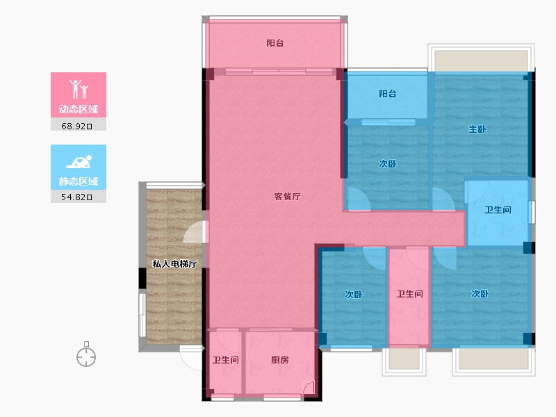 广东省-潮州市-海逸一号-123.14-户型库-动静分区