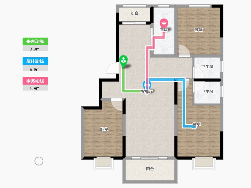 河南省-许昌市-中原府西苑-119.99-户型库-动静线